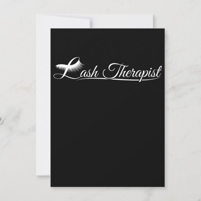 Lash Therapist Eyelash Lover Lash Tech L Thank You Card (Front)