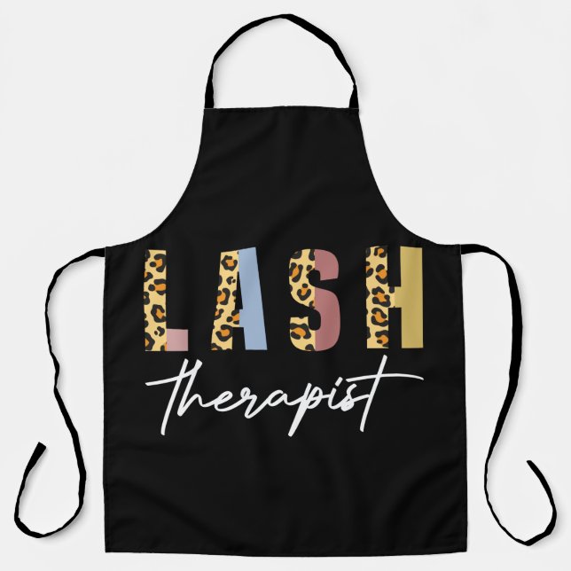 Lash Therapist Leopard Eyelash Tech Lash Apron (Front)