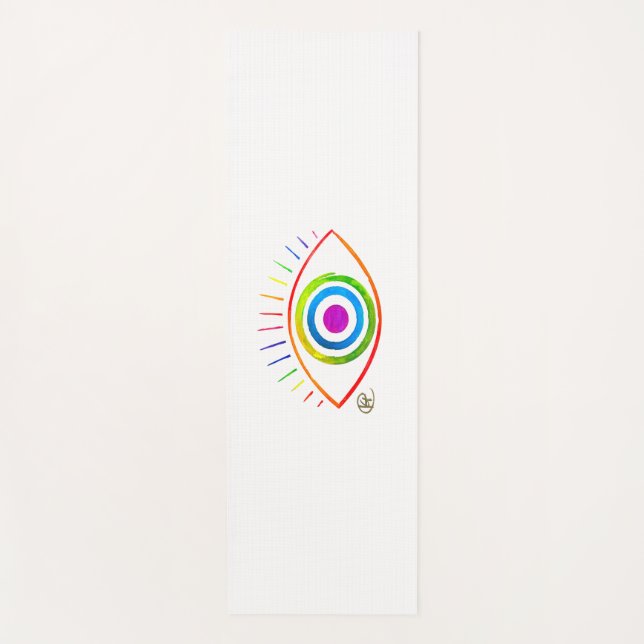 Lashed Evil Eye Prism Yoga Mat  (Front)