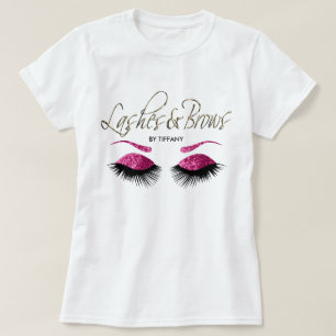 Lashes and Brows - Pink T-Shirt