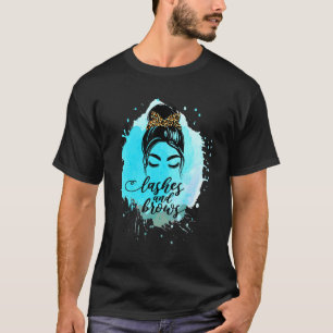 Lashes And Brows Threading Aesthetician Beautician T-Shirt