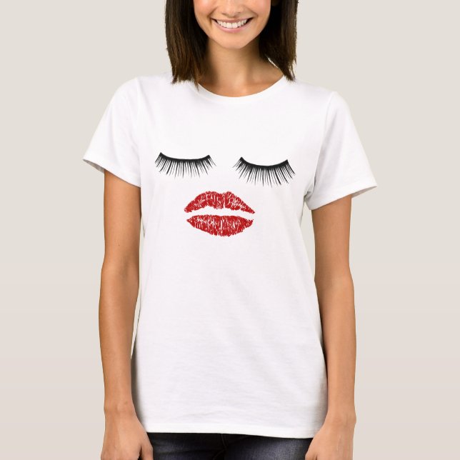 Lashes and Lips All I Need Is Mascara T-Shirt (Front)