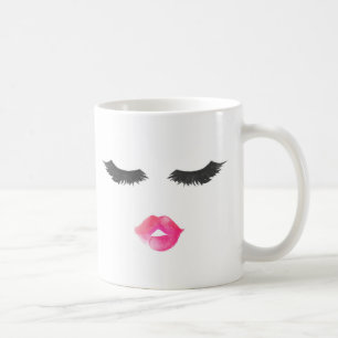Lashes and Lips Mug, Coffee Mug, Makeup Mug Gift