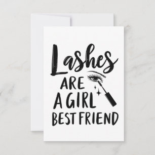 Lashes Are a Girl’s Best Friend Make Up  Thank You Card