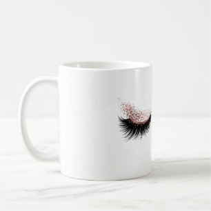 Lashes Beauty Makeup Girl Lash Extension Rose Mug