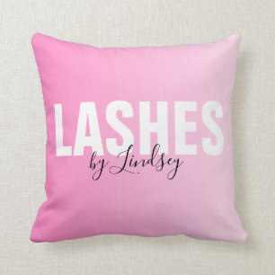 Lashes Beauty Salon Custom Pink Cushion