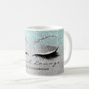 Lashes Beauty Studio Makeup Artist Blue Aqua Coffee Mug