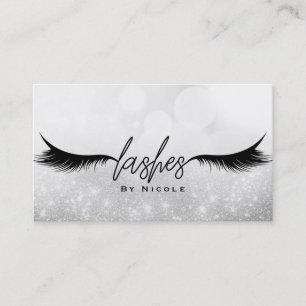 Lashes Black Eyelashes Extensions Makeup Sparkle Business Card
