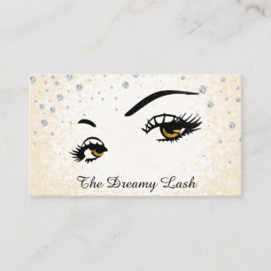 *~* Lashes Brows Extensions Bling Glitter  Business Card