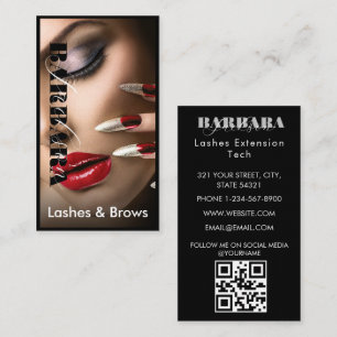 Lashes Brows Makeup Artist Blush Pink Beauty Salon Business Card