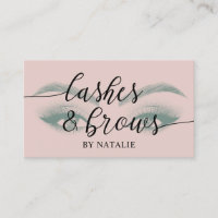 Lashes Brows Makeup Artist Blush Pink Typography