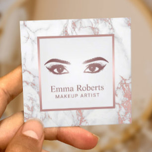 Lashes & Brows Makeup Artist Marble Appointment Card