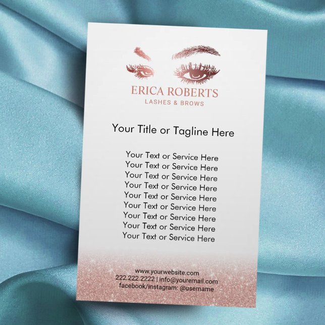 Lashes Brows Makeup Artist Rose Gold Beauty Salon Flyer (Creator Uploaded)