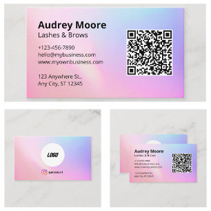 Lashes Brows Professional Lash Tech Business Card
