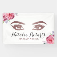 Lashes & Brows Salon Makeup Artist Vintage Floral