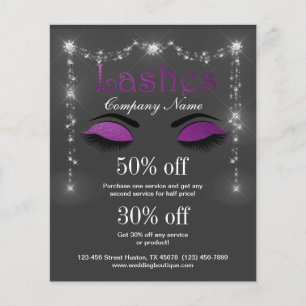 Lashes business personalised flyer