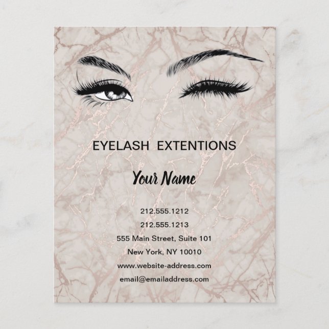 Lashes business personalised flyer (Front)