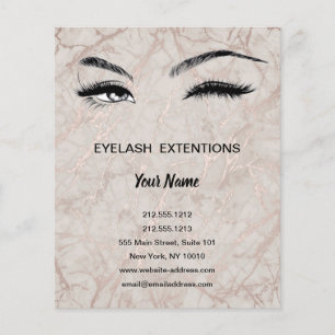 Lashes business personalised flyer