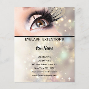 Lashes business personalised flyer