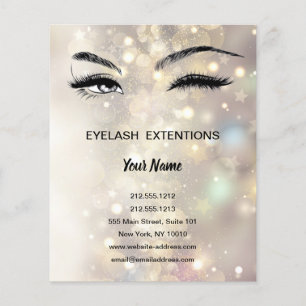Lashes business personalised flyer