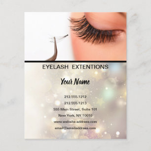 Lashes business personalised flyer