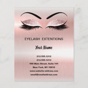 Lashes business personalised flyer