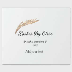 lashes by add name contact info social media websi wrapping paper