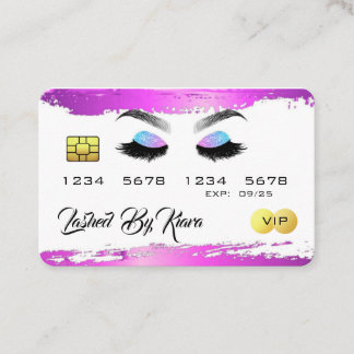Lashes Credit Card Style Business Cards