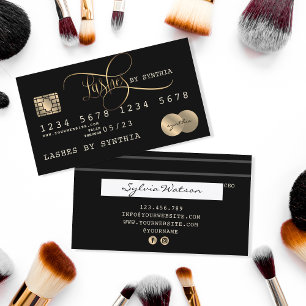 Lashes Credit Card Styled Black Gold