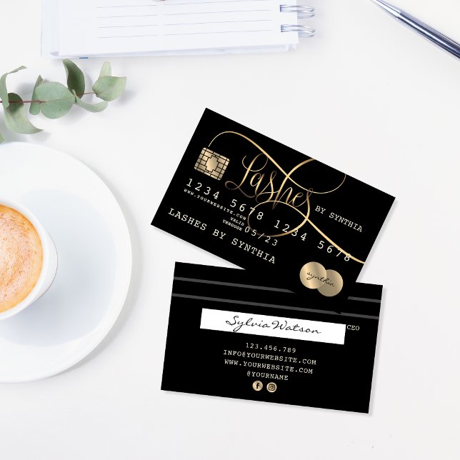 Lashes Credit Card Styled Black  Gold (Creator Uploaded)