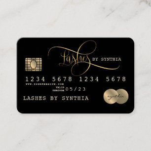 Lashes Credit Card Styled Black Gold