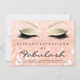 Lashes Extension Aftercare Instruction Peach Gold