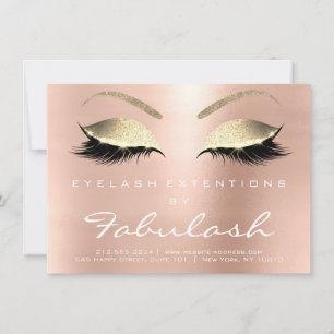 Lashes Extension Aftercare Instruction Pink Gold