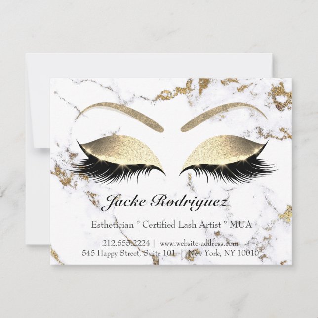 Lashes Extension Aftercare Instructions Makeup Eye Invitation (Front)
