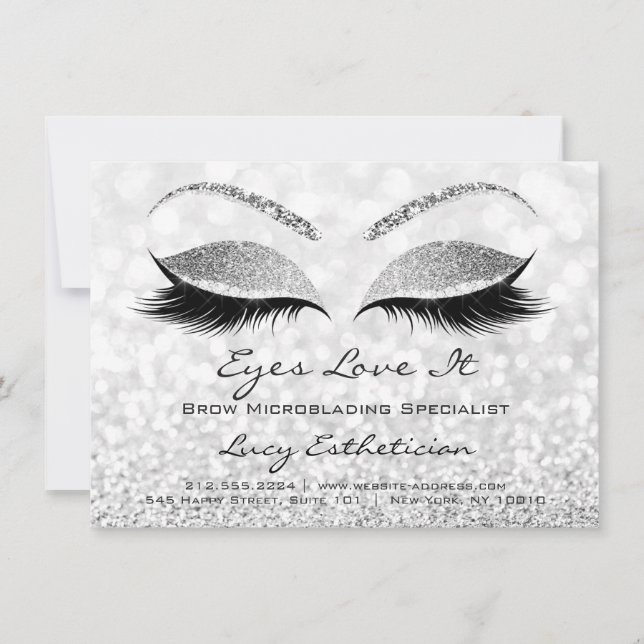 Lashes Extension Aftercare Instructions Silver Lux (Front)