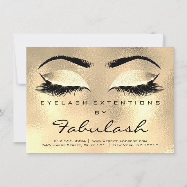 Lashes Extension Aftercare Instructions SPA Gold (Front)