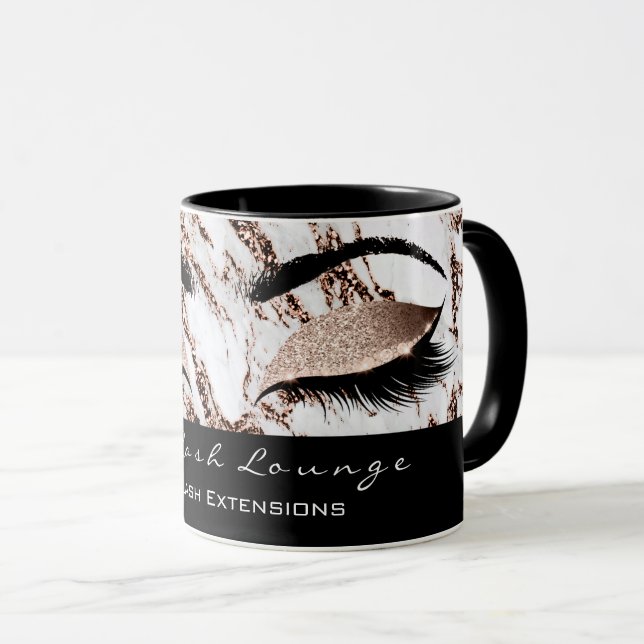 Lashes Extension Eye Makeup Artist Marble Mug (Front Right)