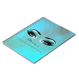 Lashes Extension Eyes Makeup Artist Ocean Browns Notebook