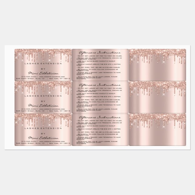 Lashes Extension Makeup Artist Drips Eyes Silvern (Sheet)