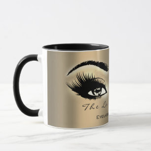Lashes Extension Makeup Studio EyesSepia Gold Mug