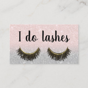 Lashes Eyelash Extensions Blush Pink Salon Loyalty Card