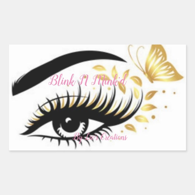 Lashes Logo Rectangular Sticker (Front)