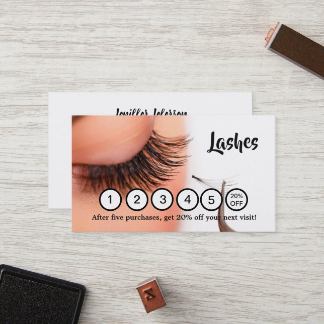 Lashes Loyalty Business Card (Front/Back In Situ)