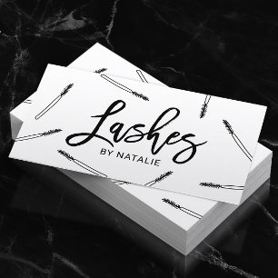 Lashes Makeup Artist Cute Mascara Wands Salon Business Card