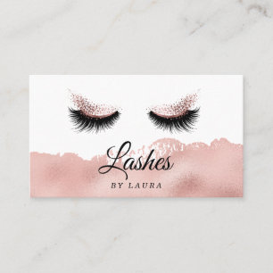 Lashes Makeup Artist Faux rose gold foil Business Card