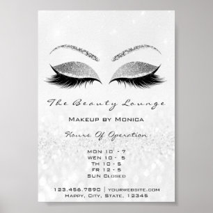 Lashes Makeup Artist Glitter Beauty Salon Glitter Poster