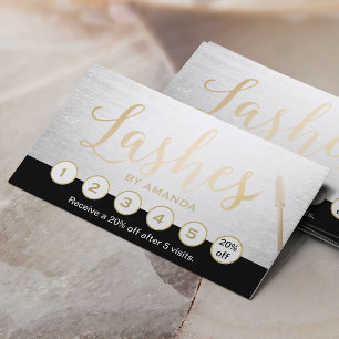 Lashes Makeup Artist Gold Script Loyalty Punch