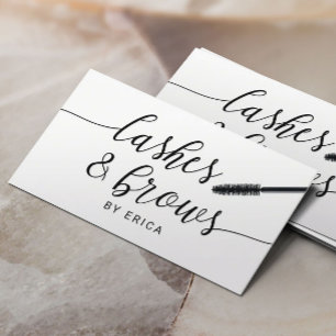 Lashes Makeup Artist Minimalist Typography Salon Business Card