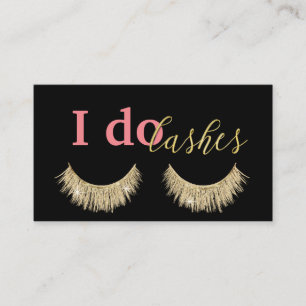 Lashes Makeup Artist Modern Gold Eyelash Loyalty Card