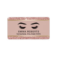 Lashes Makeup Artist Modern Rose Gold Beauty Salon